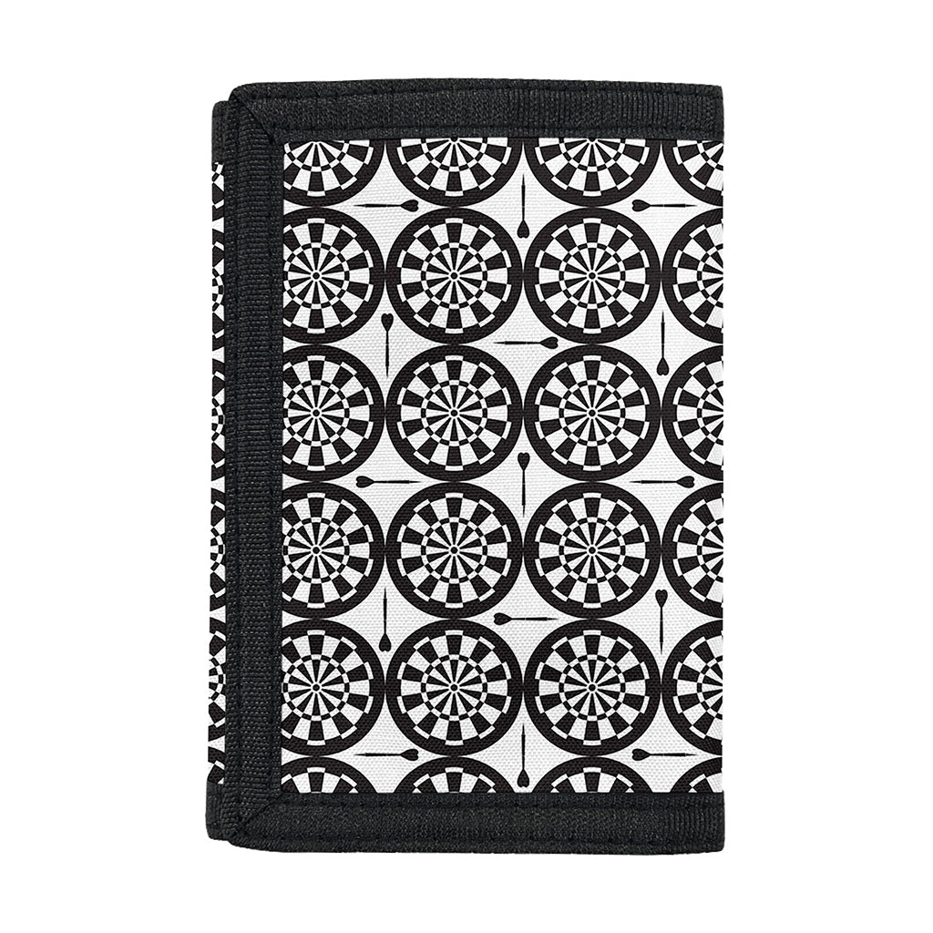 Black And White Dartboard Pattern Print Trifold Wallet