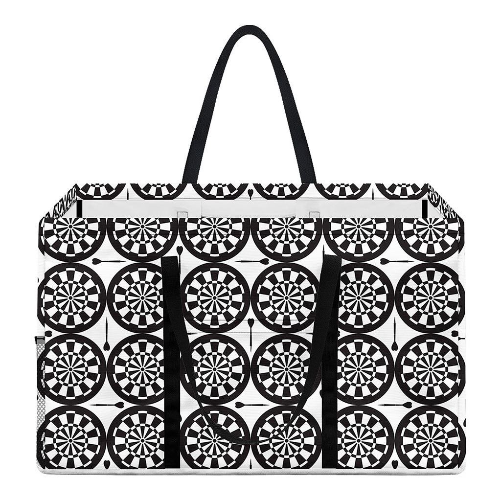 Black And White Dartboard Pattern Print Utility Tote Bag