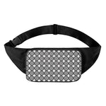 Black And White Dartboard Pattern Print Waist Bag
