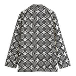 Black And White Dartboard Pattern Print Women's Blazer