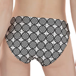 Black And White Dartboard Pattern Print Women's Panties