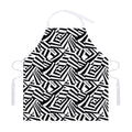 Black And White Dazzle Pattern Print Adjustable Apron