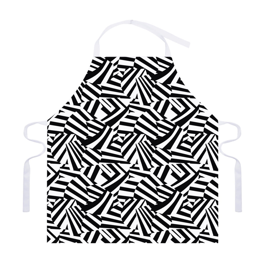 Black And White Dazzle Pattern Print Adjustable Apron