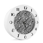 Black And White Dazzle Pattern Print Alarm Clock