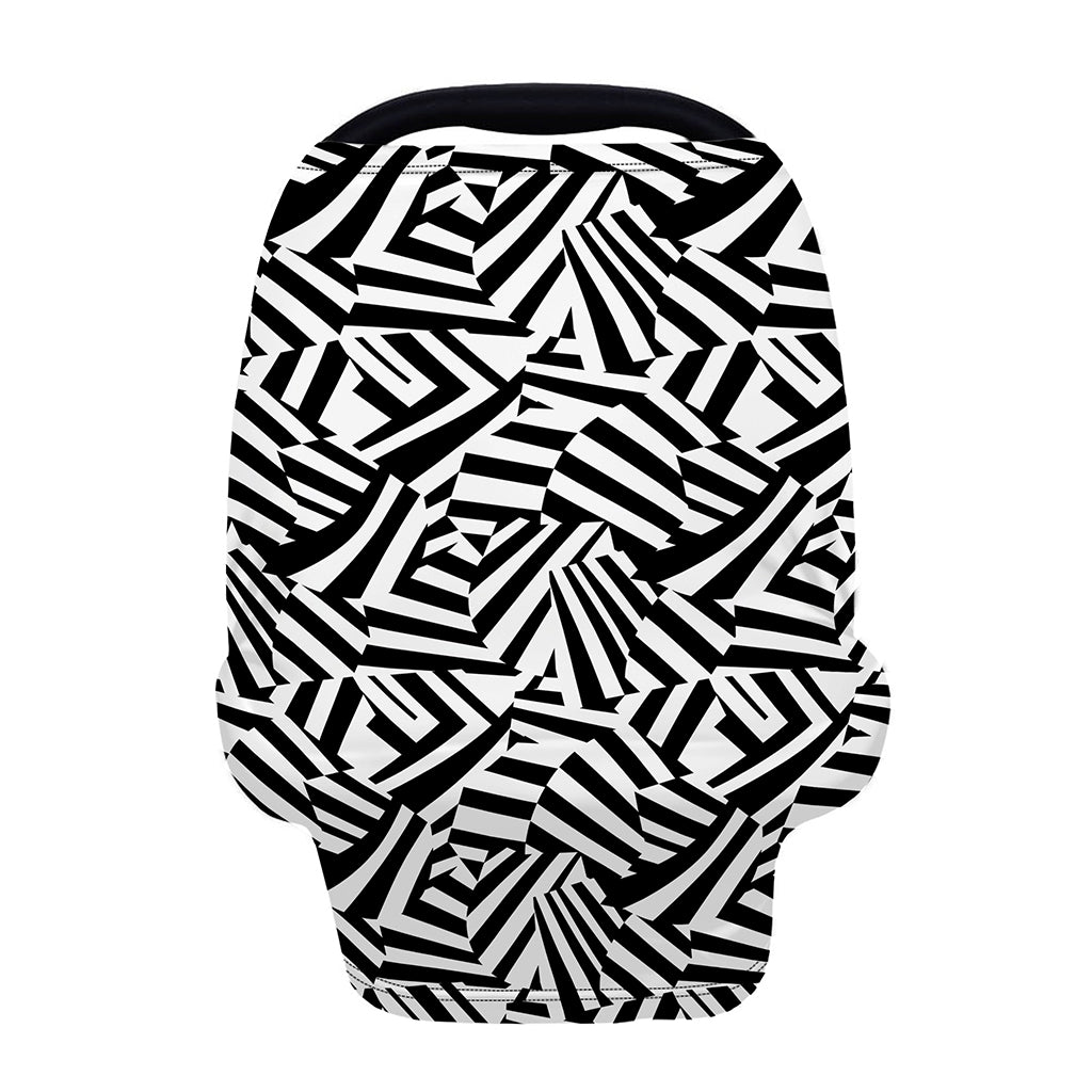 Black And White Dazzle Pattern Print Baby Seat Cover