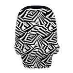 Black And White Dazzle Pattern Print Baby Seat Cover