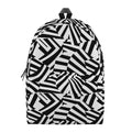 Black And White Dazzle Pattern Print School Backpack