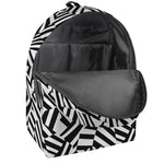Black And White Dazzle Pattern Print Backpack