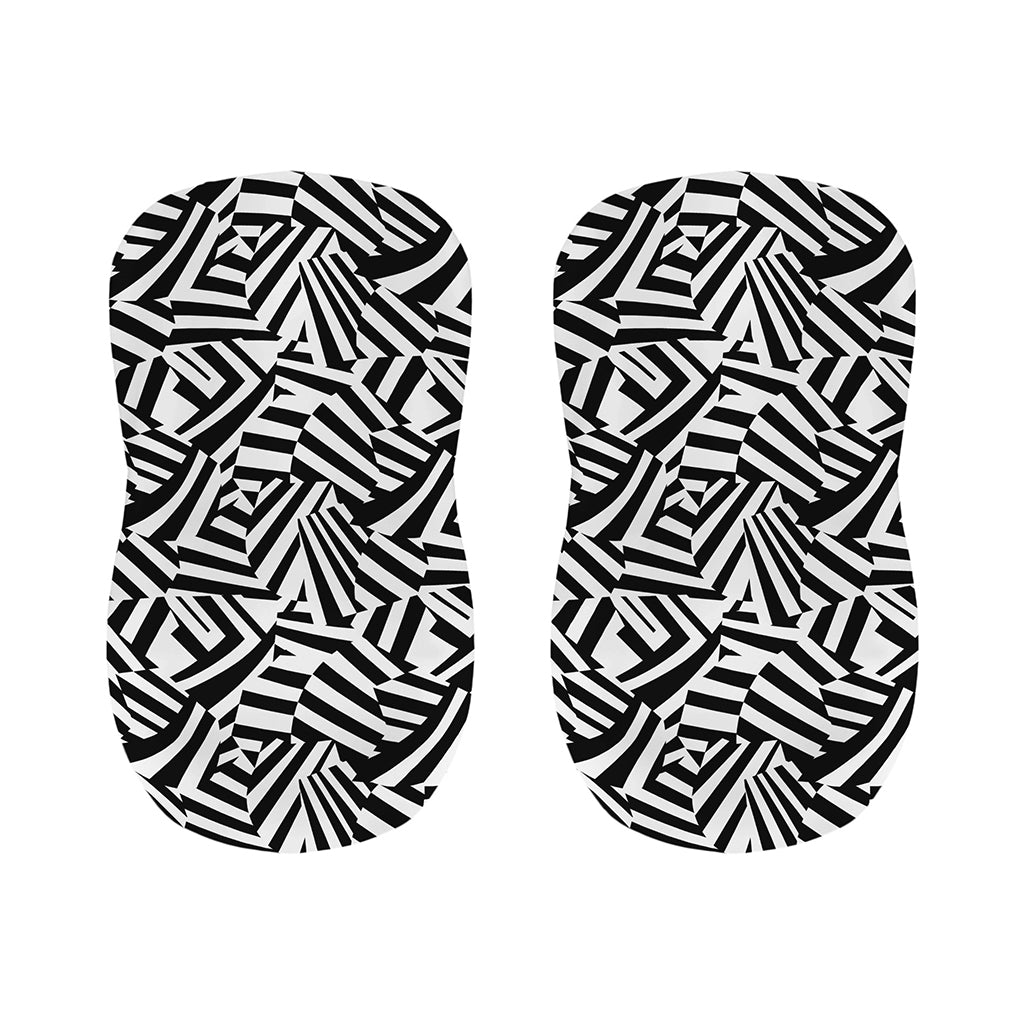 Black And White Dazzle Pattern Print Bar Stool Covers