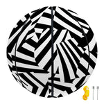 Black And White Dazzle Pattern Print Basketball