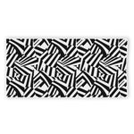Black And White Dazzle Pattern Print Beach Towel
