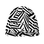 Black And White Dazzle Pattern Print Beanie