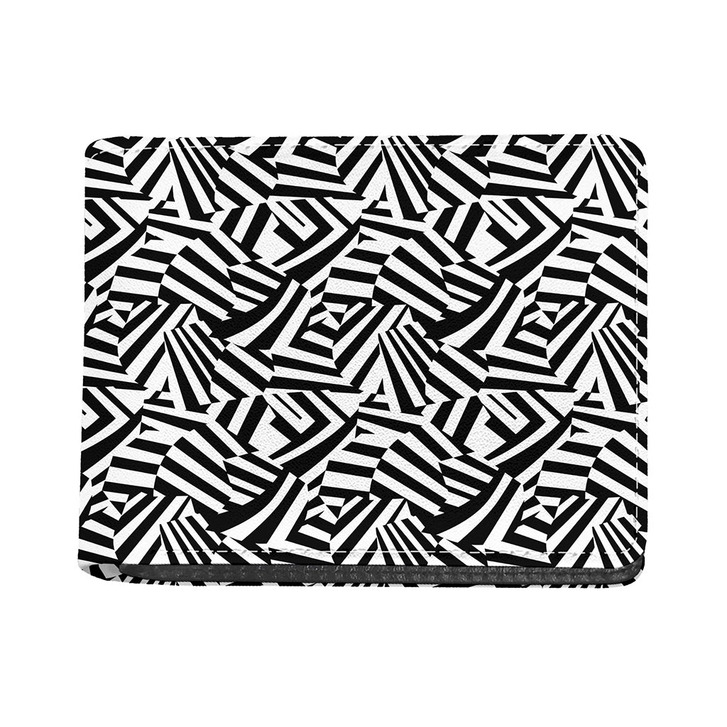 Black And White Dazzle Pattern Print Bifold Wallet