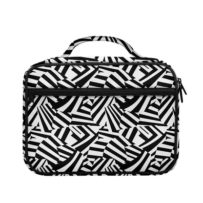 Black And White Dazzle Pattern Print Briefcase Bible Bag