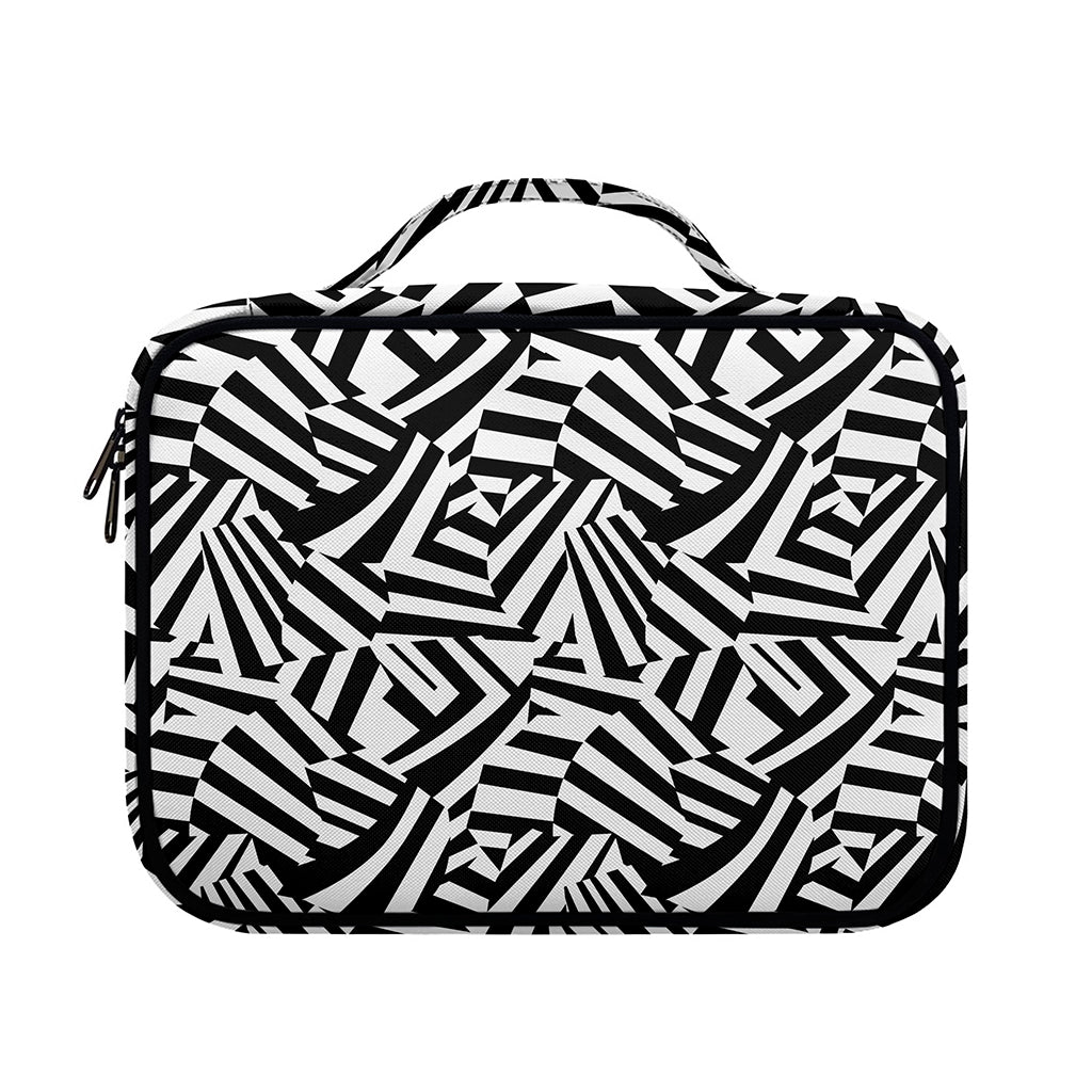 Black And White Dazzle Pattern Print Briefcase Bible Bag