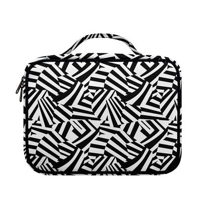 Black And White Dazzle Pattern Print Briefcase Bible Bag