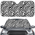 Black And White Dazzle Pattern Print Car Windshield Sun Shade