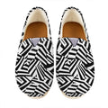 Black And White Dazzle Pattern Print Casual Shoes