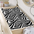 Black And White Dazzle Pattern Print Changing Pad Cover