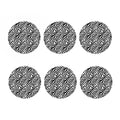 Black And White Dazzle Pattern Print Coaster Set