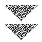 Black And White Dazzle Pattern Print Dog Bandana