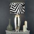 Black And White Dazzle Pattern Print Drum Lamp Shade