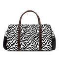 Black And White Dazzle Pattern Print Duffel Bag