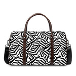 Black And White Dazzle Pattern Print Duffle Bag