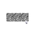 Black And White Dazzle Pattern Print Extended Mouse Pad
