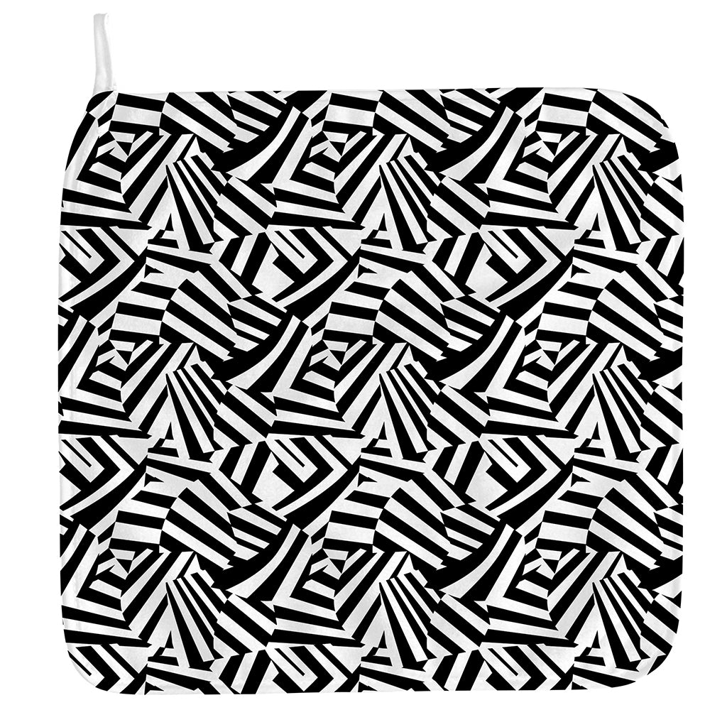 Black And White Dazzle Pattern Print Hand Towel