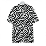 Black And White Dazzle Pattern Print Hawaiian Shirt