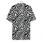 Black And White Dazzle Pattern Print Hawaiian Shirt