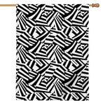 Black And White Dazzle Pattern Print House Flag