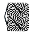 Black And White Dazzle Pattern Print Leather Bible Cover