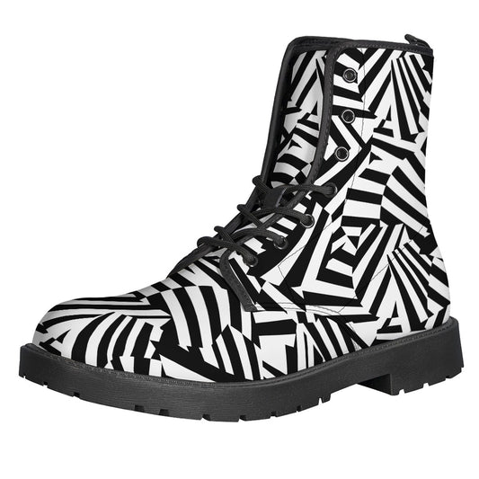 Black And White Dazzle Pattern Print Backpack