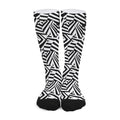 Black And White Dazzle Pattern Print Long Socks