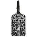 Black And White Dazzle Pattern Print Luggage Tag