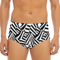 Black And White Dazzle Pattern Print Men's Triangle Swim Briefs