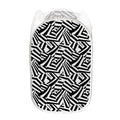 Black And White Dazzle Pattern Print Mesh Laundry Hamper