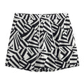 Black And White Dazzle Pattern Print Mesh Shorts