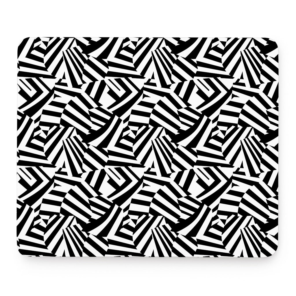 Black And White Dazzle Pattern Print Mouse Pad