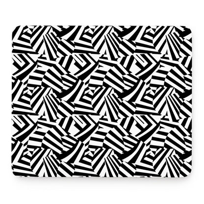 Black And White Dazzle Pattern Print Mouse Pad