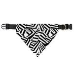 Black And White Dazzle Pattern Print Over The Collar Dog Bandana