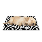 Black And White Dazzle Pattern Print Pet Cooling Mat Cover