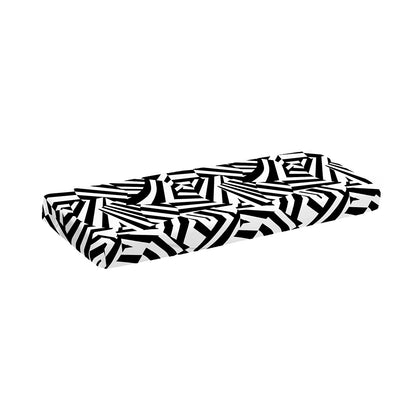 Black And White Dazzle Pattern Print Piano Keyboard Cover