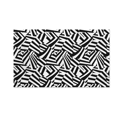 Black And White Dazzle Pattern Print Polyester Flag