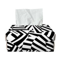 Black And White Dazzle Pattern Print Rectangle Tissue Box Cover