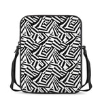Black And White Dazzle Pattern Print Rectangular Crossbody Bag
