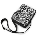Black And White Dazzle Pattern Print Rectangular Crossbody Bag