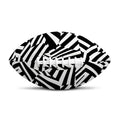 Black And White Dazzle Pattern Print Rugby Ball
